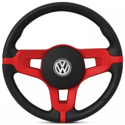 Volante Universal Mustang Vermelho Sem Cubo